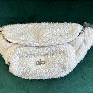 ALO Yoga Cream Sherpa Crossbody Bag